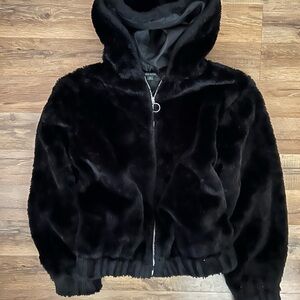 Wild Fable Black Faux Fur Jacket